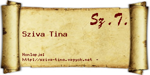 Sziva Tina névjegykártya